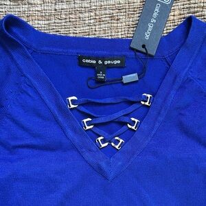 NWT Cable & Gauge Lace-Up Sweater: wms: S